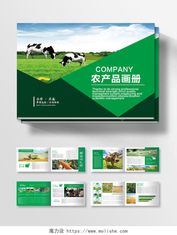 大气简约绿色农产品画册农业农产品宣传画册